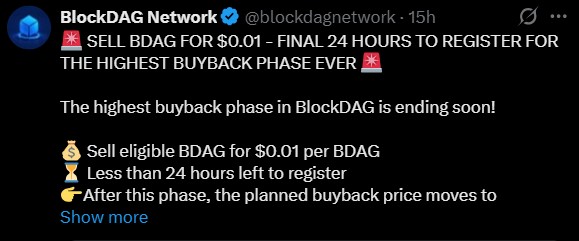 BlockDAG Buyback news