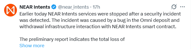 Near Intents Exploit