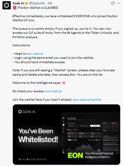 Ozak AI EON Waitlist