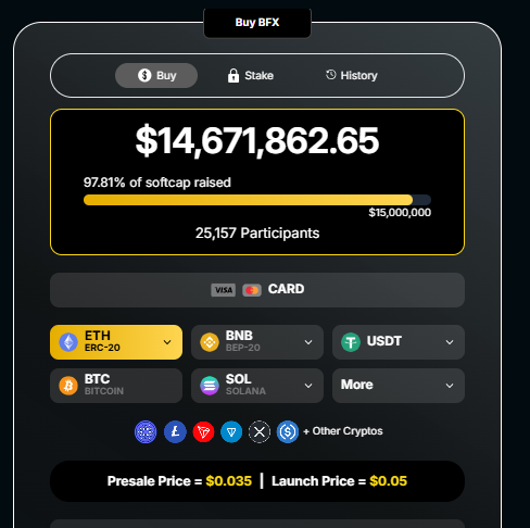 BlockchainFX CEX Listing