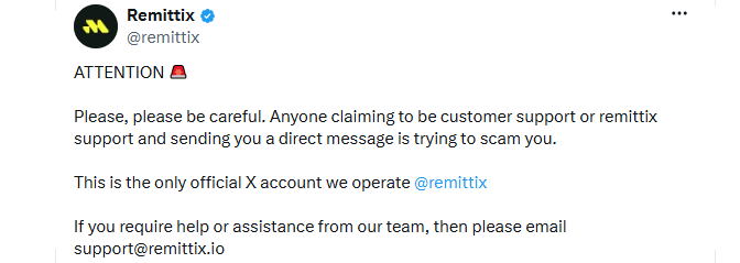 team issued warning about scams