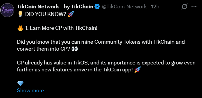 Tikcoin Network Listing date
