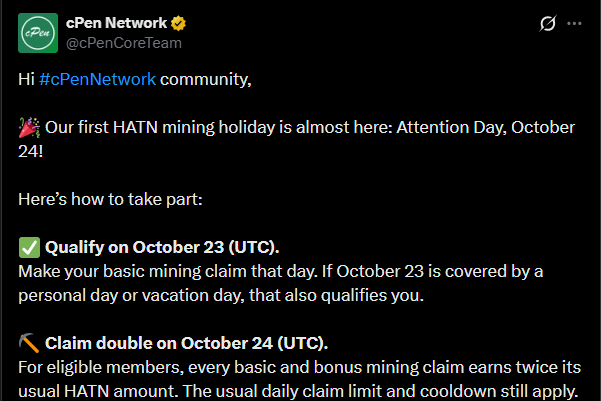 cPen Network news X post