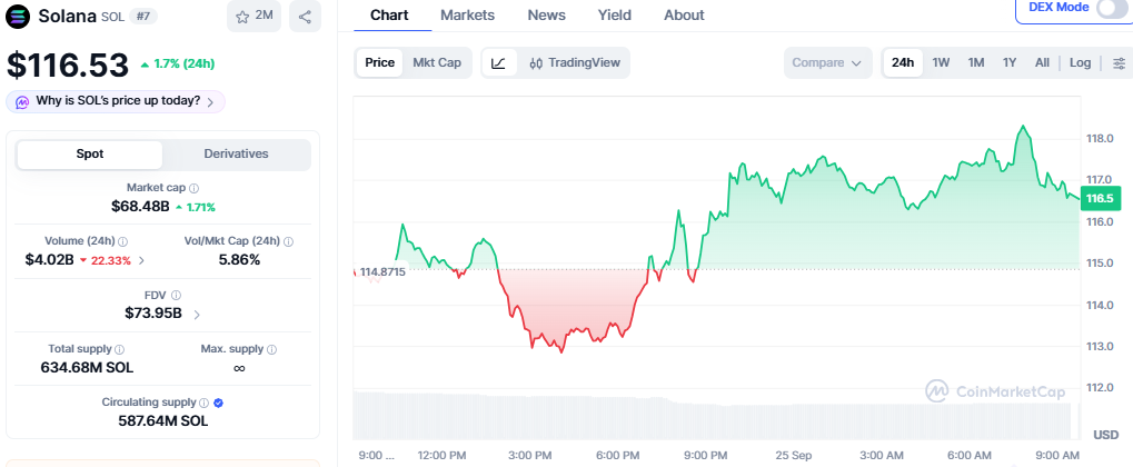 CoinMarketCap SOL Chart CoinMarketCap SOL Chart