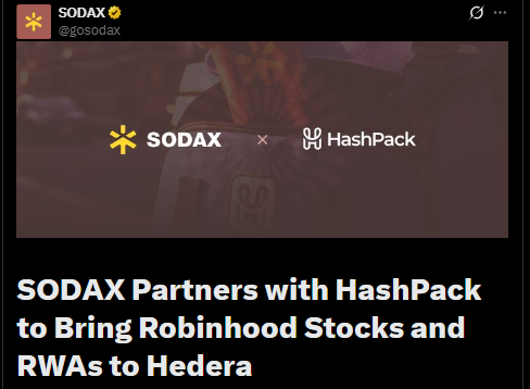 SODAX X Post showing details SODAX X Post showing details