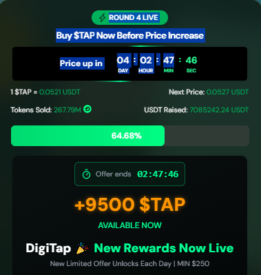Digitap presale round 4 is live