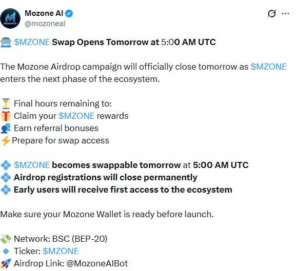 The Mozone AI listing
