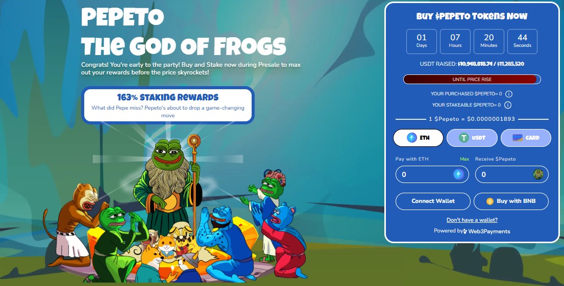 Pepeto Presale Price Today Pepeto Presale Price Today