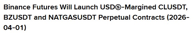 Binance Launch New Perpetual Futures