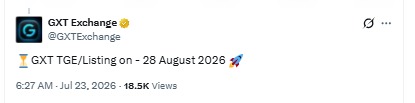 GXT Exchange launch is confirmed