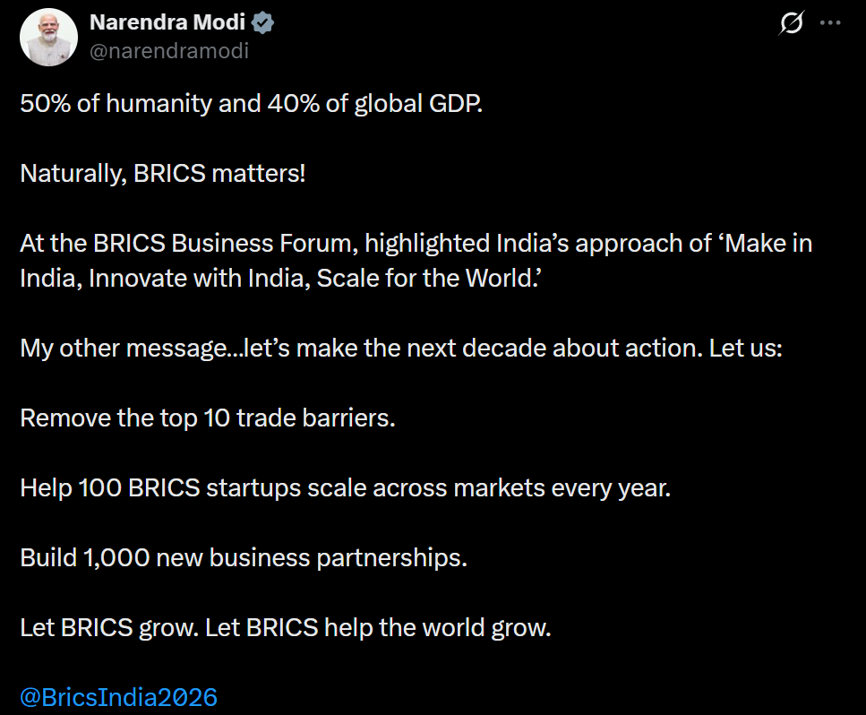 Narendra Modi Official Post Narendra Modi Official Post
