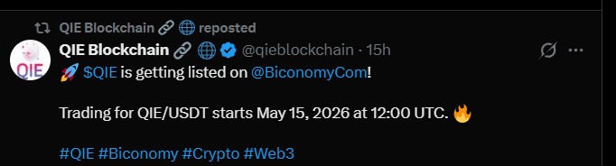 QIE Blockchain Biconomy trading details