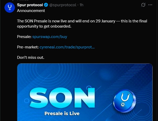 Spur Protocol Presale Reopened Till Jan 29