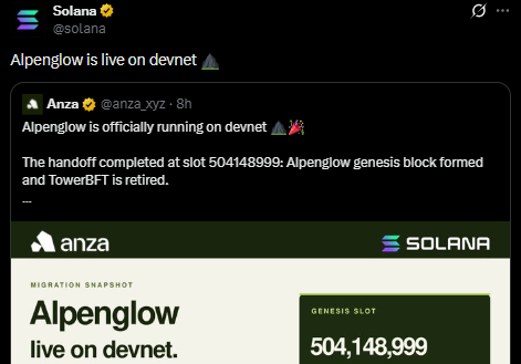 Official X Post by Solana