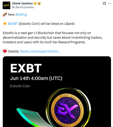 Exbotix Coin upcoming listing