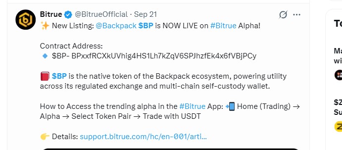 Bitrue listing announcement Bitrue listing announcement