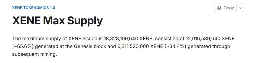 $XENE Tokenomics