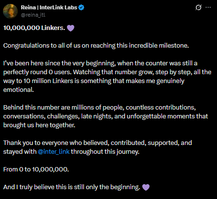 Reine Official Tweet