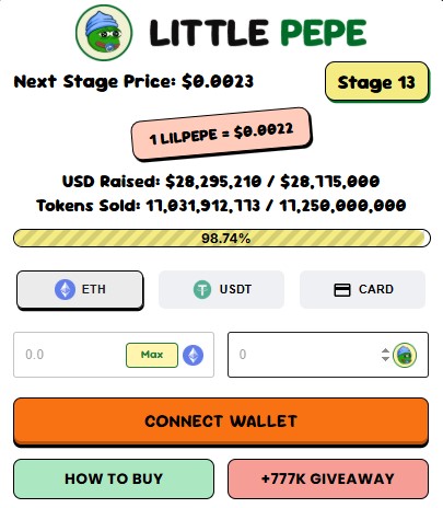 Little Pepe Presale Dashboard 