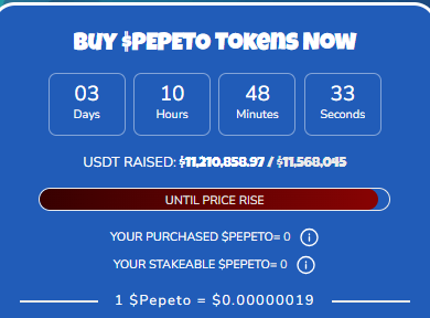 pepeto presale price pepeto presale price