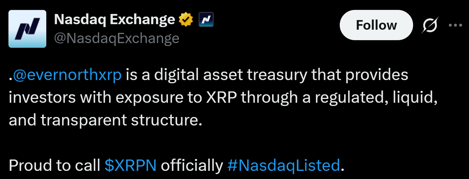 Post from Nasdaq exchange Post from Nasdaq exchange