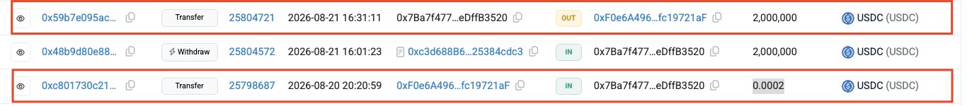 Etherscan Transaction Record