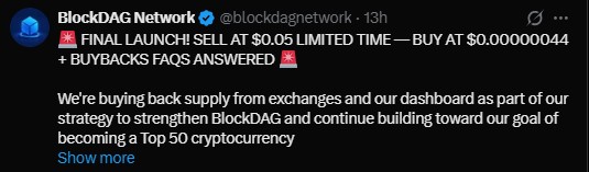 BlockDAG has extended its Legacy Sale