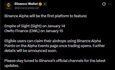 Owl Binance listing Owl Binance listing