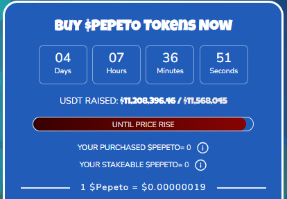 pepeto presale price pepeto presale price
