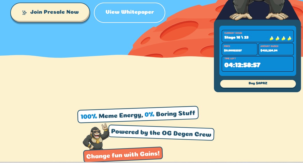 Apemars presale details Apemars presale details