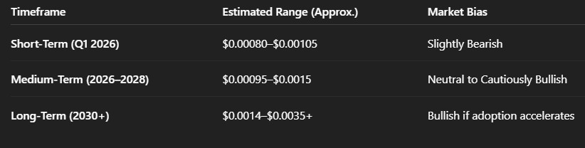 DuckChain Price prediction 2026