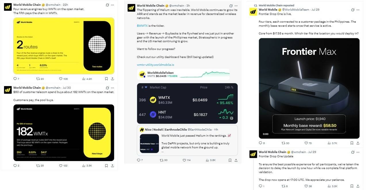 World Mobile Chain Post on X Account