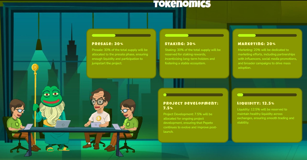 Pepeto Tokenomics Section Pepeto Tokenomics Section