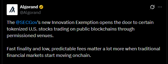 Official X Post Showing Update