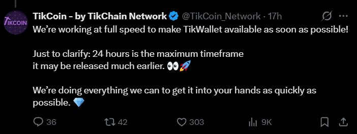 Tikcoin Network Tikwallet Update Tikcoin Network Tikwallet Update