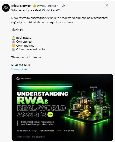 RWA tokenization explaining that Real World Assets