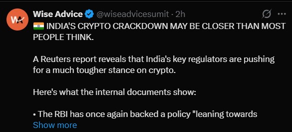 India Crypto Ban news India Crypto Ban news