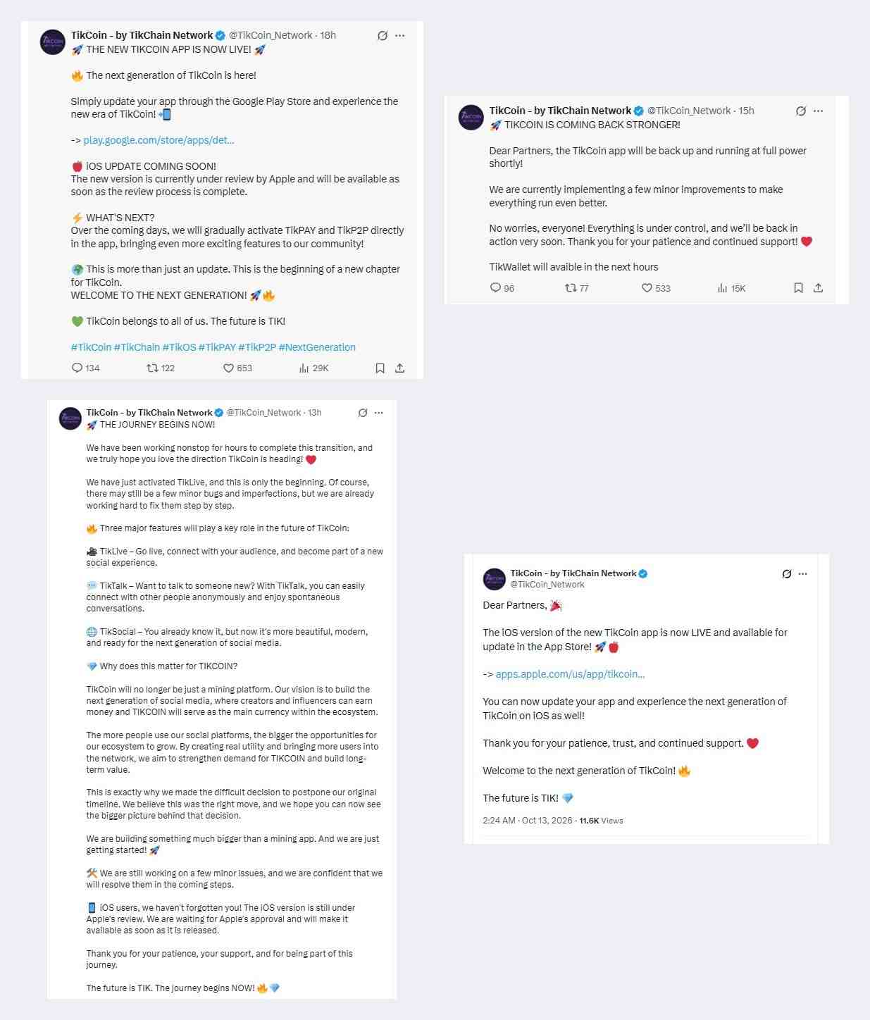 TikCoin App Update Is Live TikCoin App Update Is Live