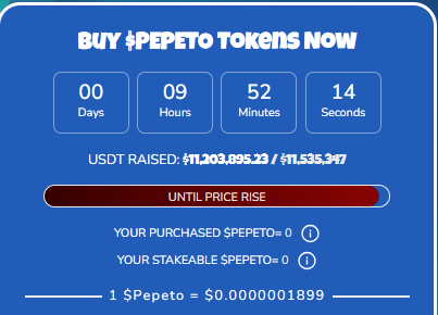 pepeto presale price today pepeto presale price today