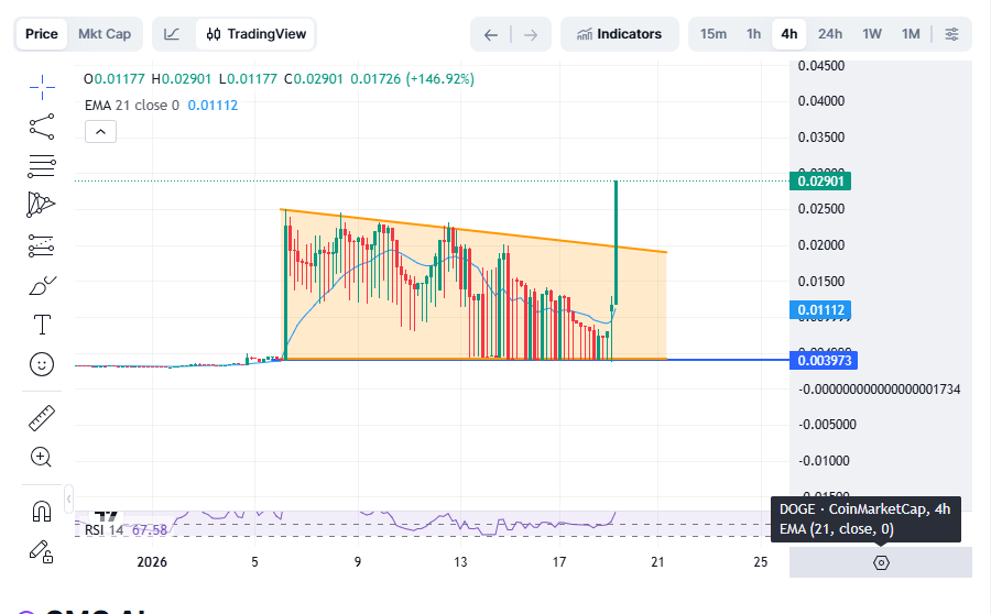 Department Of Government Efficiency 4 hour chart