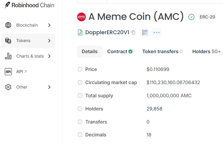 Robinhood chain explorer