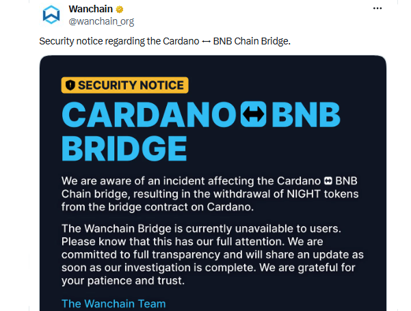 Wanchain Bridge Exploit Update Wanchain Bridge Exploit Update
