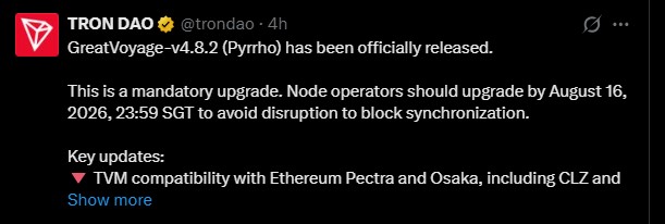 TRON Pyrrho Upgrade TRON Pyrrho Upgrade