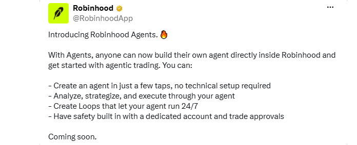 Robinhood Agents AI Trading