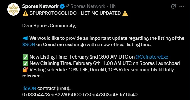 Spur Protocol Listing Date feb 2 Spur Protocol Listing Date feb 2