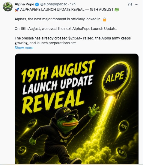 AlphaPepe launch August 19 reveal 