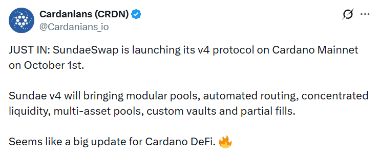 SundaeSwap cardano news SundaeSwap cardano news