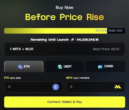 Remittix presale dashboard