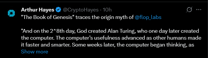Arthur Hayes Reveals Flop Network and the FLOP Token