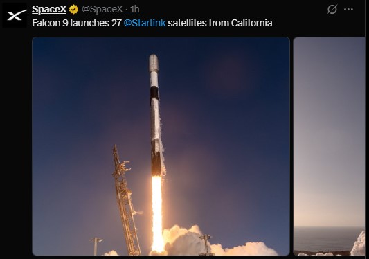 Falcon 9 Launches 27 Starlink Satellites